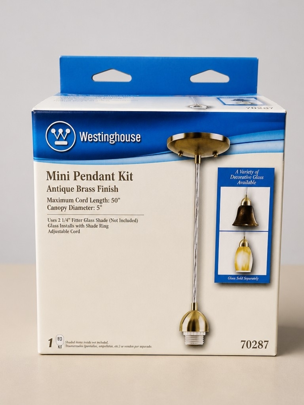 Antique Brass Mini Pendant Kit – Brass Finish